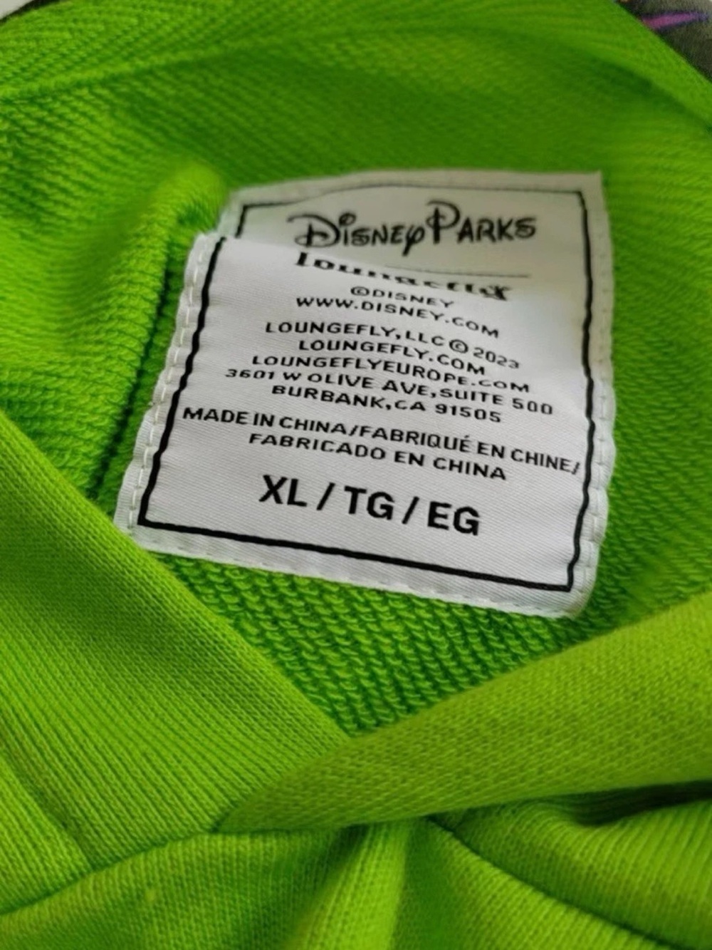 Loungefly Disney Parks Oogie Boogie Bash 2023 Green Pullover Hoodie Halloween XL - Picture 4 of 4